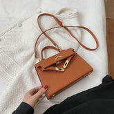 Women's Small Square Messenger Bag Brown